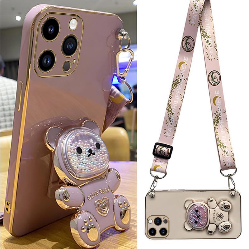 Phone Accessories Popmart - Quicksand Bear Holder Lanyard Phone Case