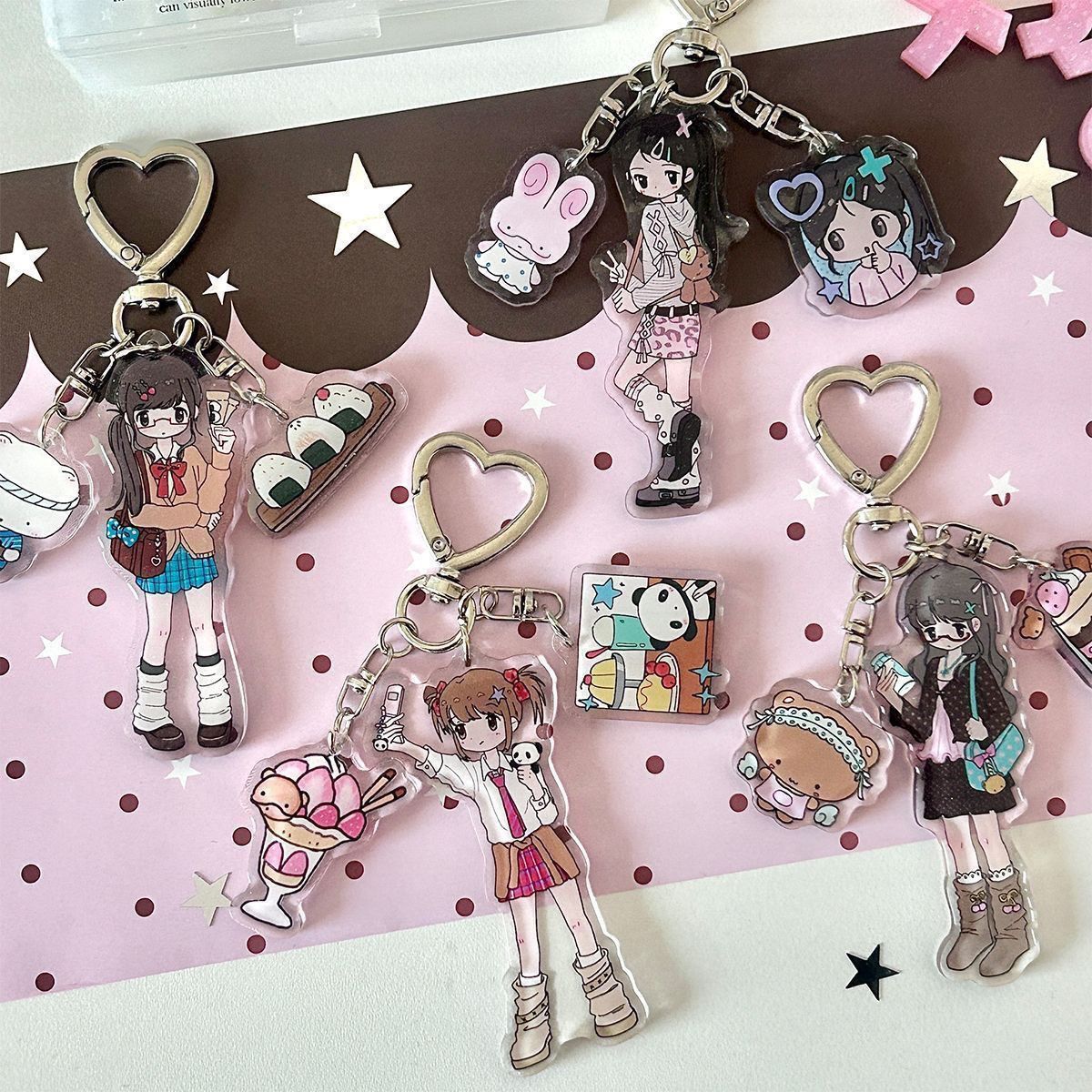 Phone Accessories Aesthetic - Cute Girl Aesthetic Acrylic Phone Accessories