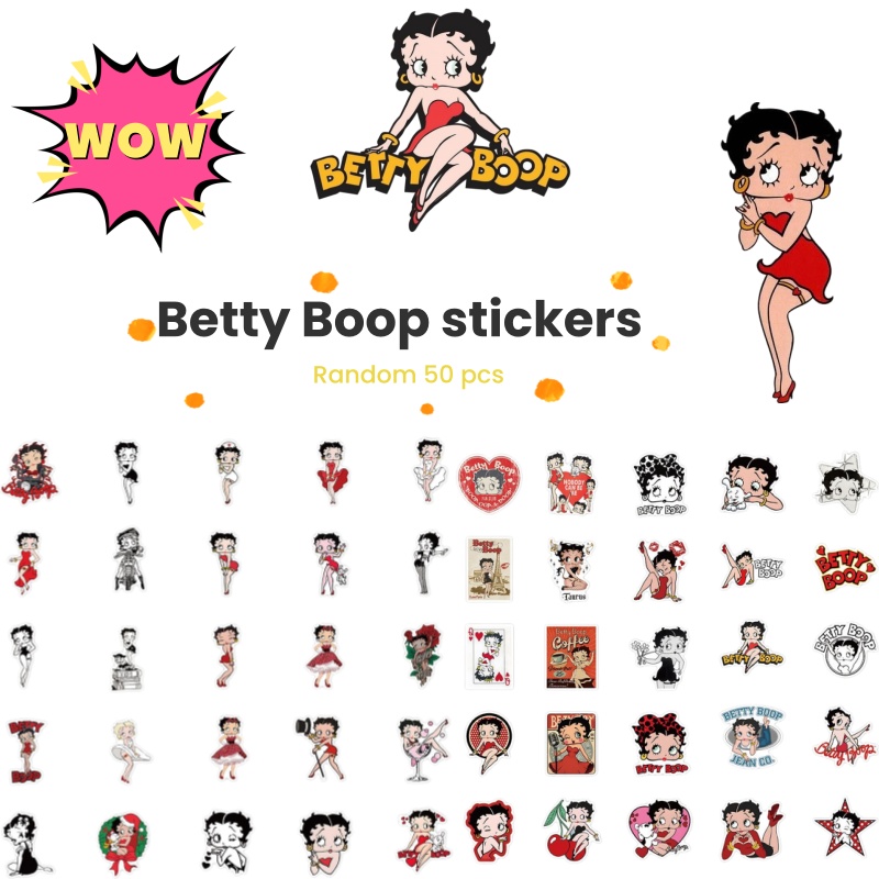 Phone Accessories Aesthetic - Betty Boop cartoon cute sticker, popular