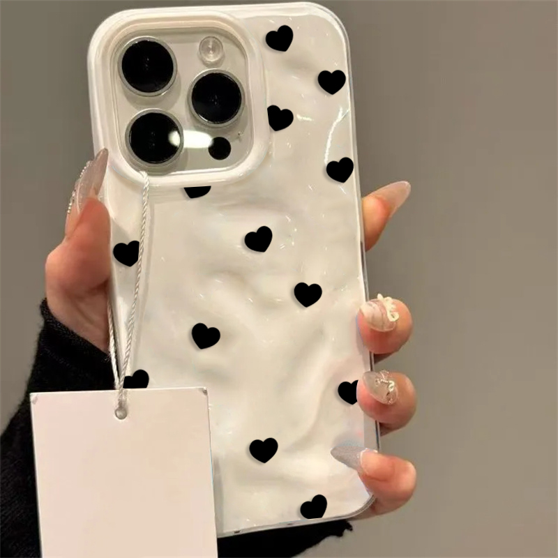 Aesthetic Cute Black Heart Sho - Phone Accessories Aesthetic reseña y precio