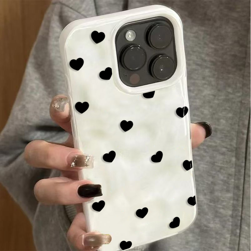 Aesthetic Cute Black Heart Sho - Phone Accessories Aesthetic reseña y precio