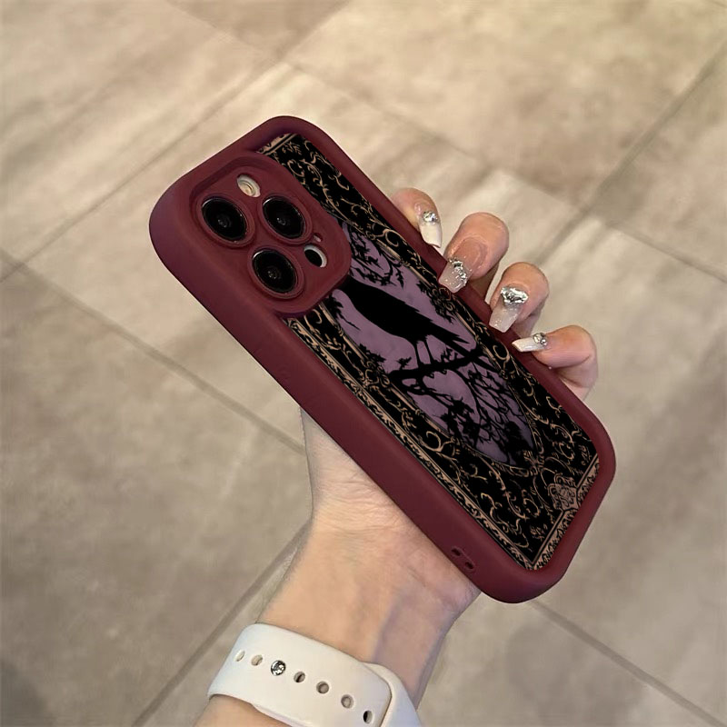 Aesthetic Black Crow Pattern W - Phone Accessories Aesthetic reseña y precio