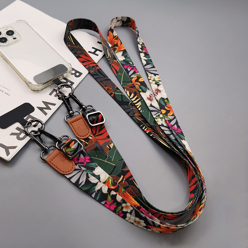 Tropical Pattern Crossbody Cel - Neck Hanging Phone Holder reseña y precio