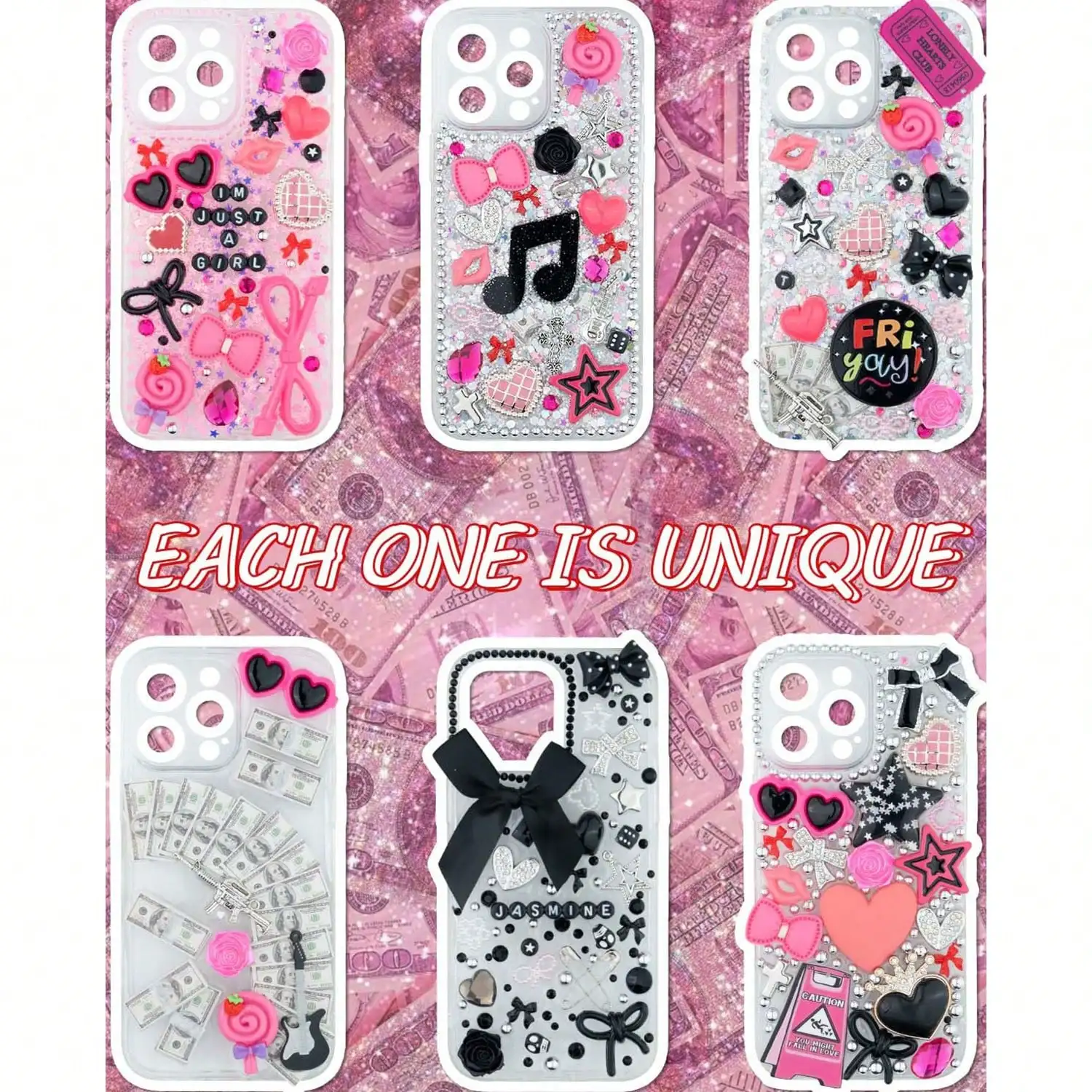 1050 Pcs Junk Phone Case Charm - Phone Accessories Aesthetic reseña y precio