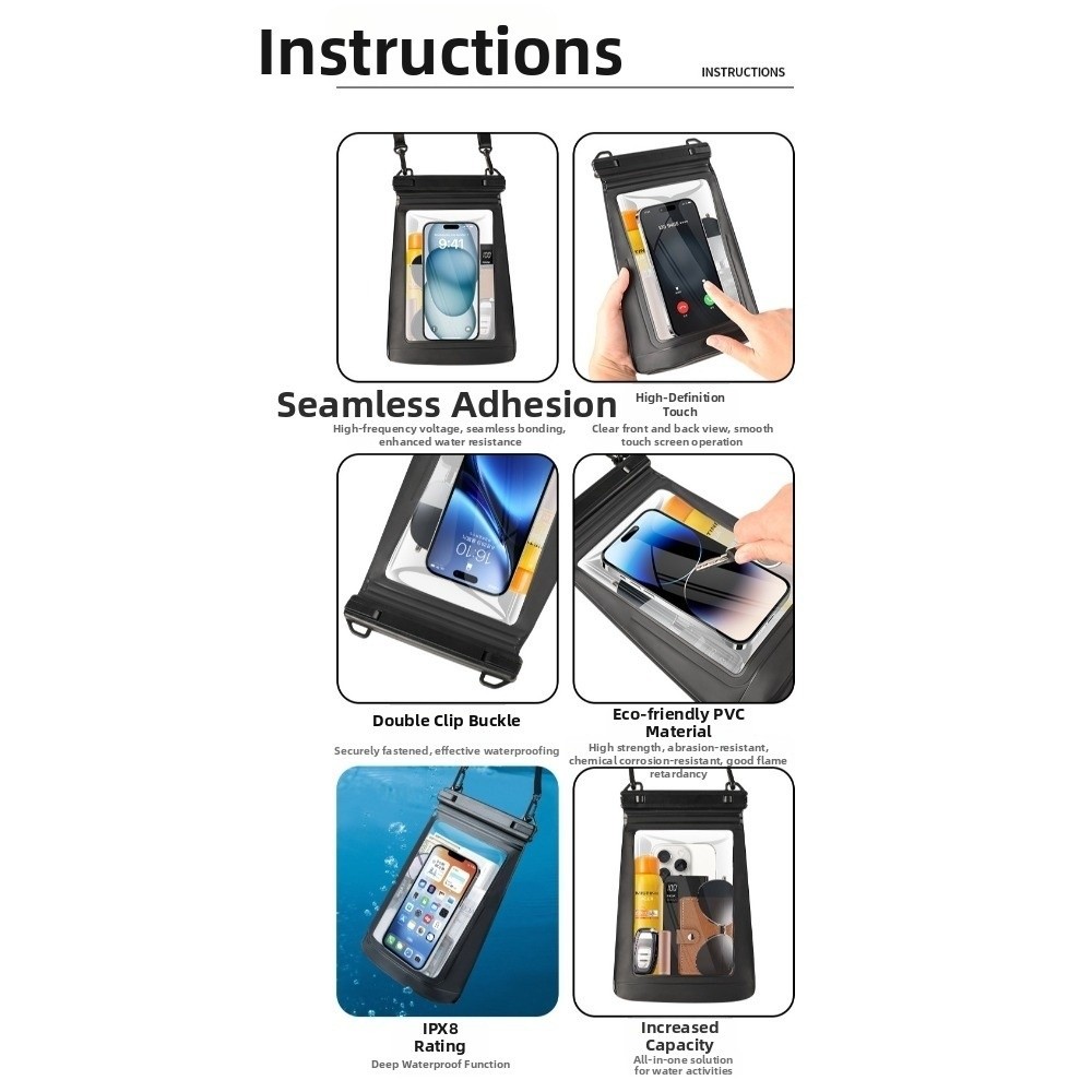 Touchable Screen Waterproof Mo - Waterproof Phone Bag reseña y precio