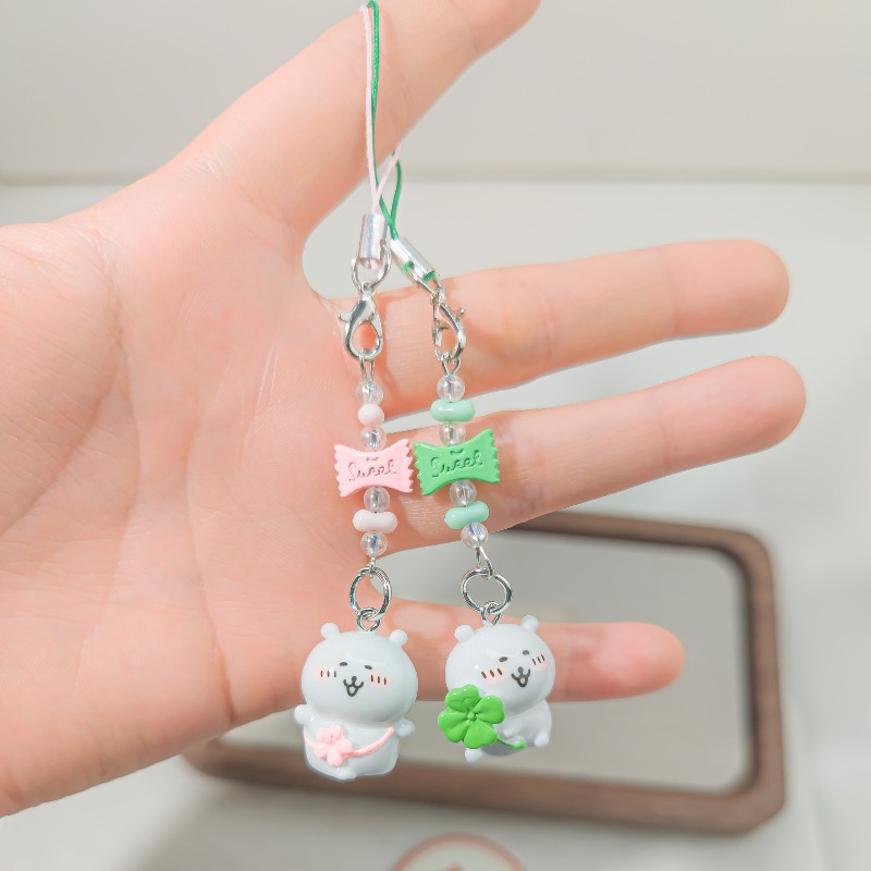Cute Beaded Phone Strap Pink G - Phone Accessories Aesthetic reseña y precio