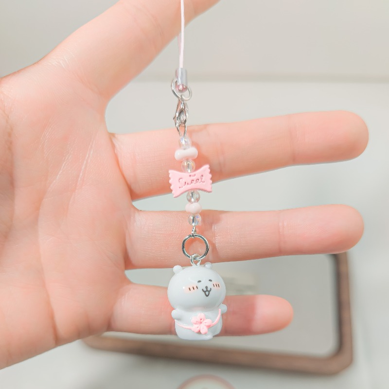 Cute Beaded Phone Strap Pink G - Phone Accessories Aesthetic reseña y precio