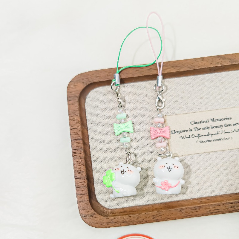 Cute Beaded Phone Strap Pink G - Phone Accessories Aesthetic reseña y precio