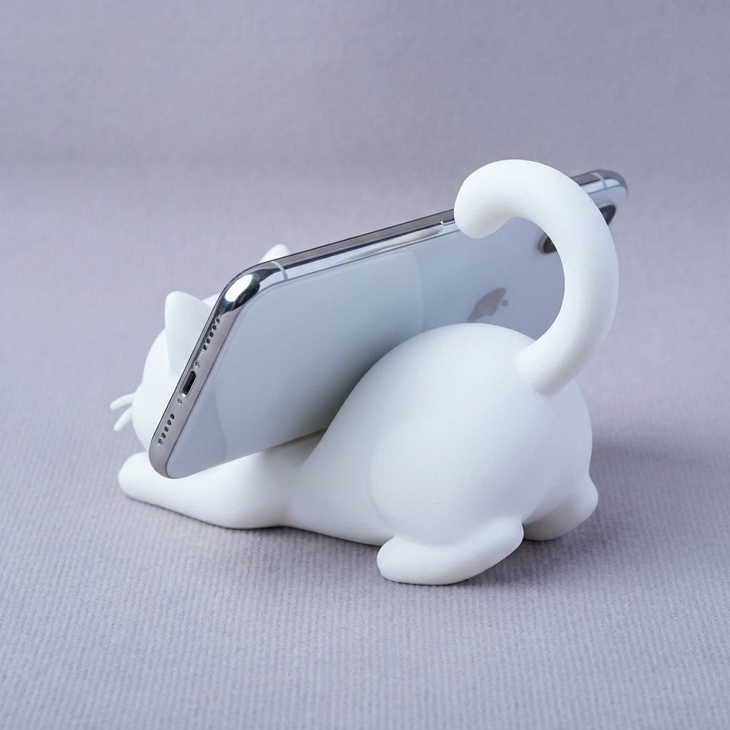 3D Printed Cat Figurine Device - Phone Accessories Aesthetic reseña y precio