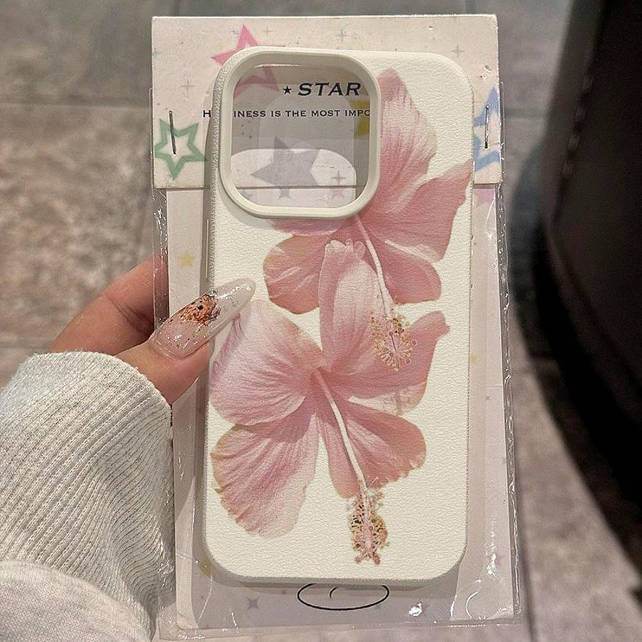 Pink Hibiscus Elegant High Aes - Phone Accessories Aesthetic reseña y precio