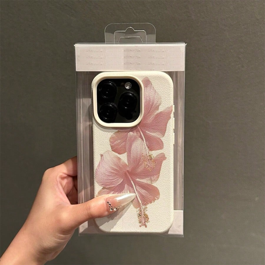 Pink Hibiscus Elegant High Aes - Phone Accessories Aesthetic reseña y precio